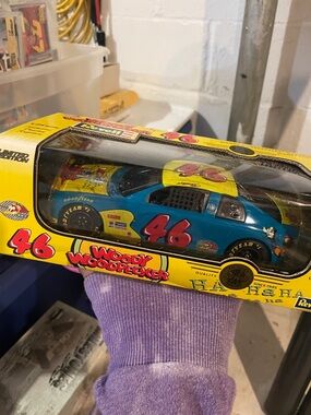 Woody Woodpecker #46 Blue & Yellow Die-Cast Race Car